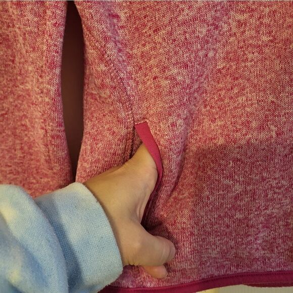 Athletic works hot pink 1/2 zip girls pullover - Picture 2 of 7